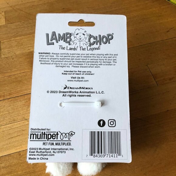 Lamb Chop" Plush Cat Toy With Catnip Pet Fun Multipet - Picture 4 of 5